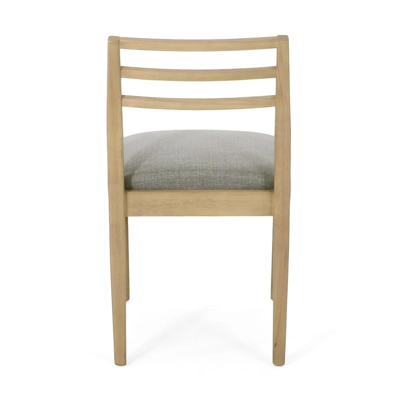 Fescue Fabric and Rubberwood Upholstered Dining Chairs (Set of 2) by Christopher Knight Home