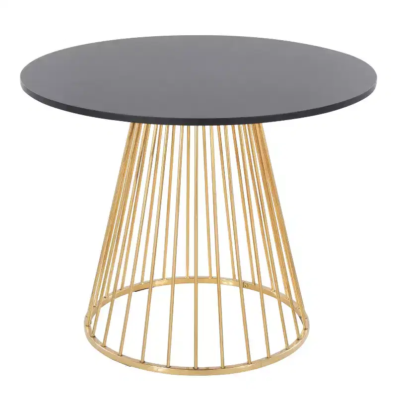 LumiSource Canary MDF Dining Table Gold/Black