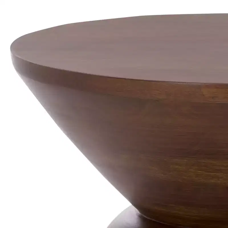 Pascual Round Accent Table - ACC3258 - Walnut - Safavieh