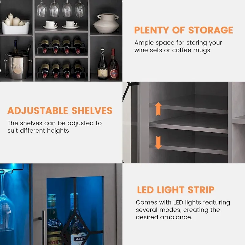 GAOMON Wine Bar Cabinet