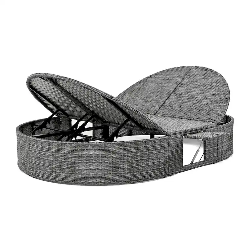 Patio 2-Person Daybed with Cushions and Pillows