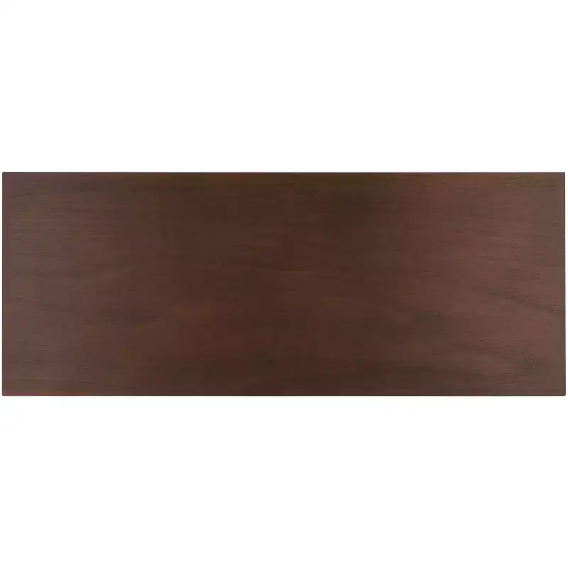 3-Drawer Wood Writing Desk with Ample Storage, Brown Finish