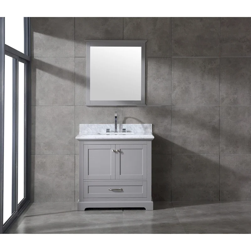 Mareo 36 Solid Wood Bathroom Vanity Set