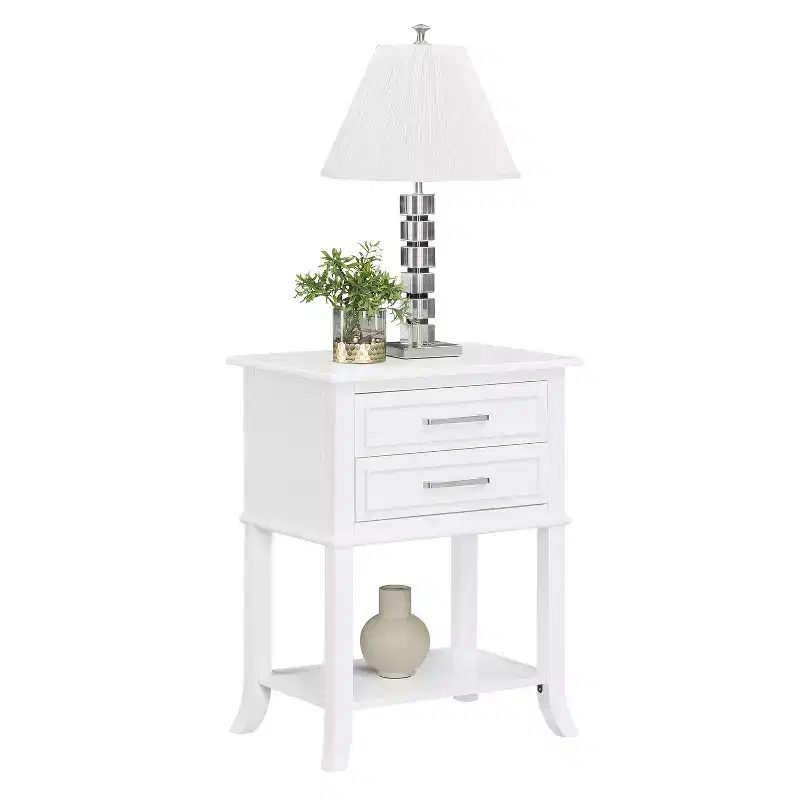 HomeStock 28.75 in.H White Color Rectangle Wood Table Top End Table 1 -piece