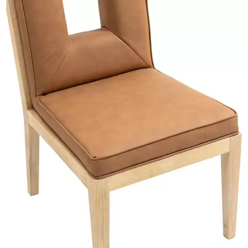 Meridian Furniture,Gwendolyn Vegan Leather Dining Side Chair, Set of 2