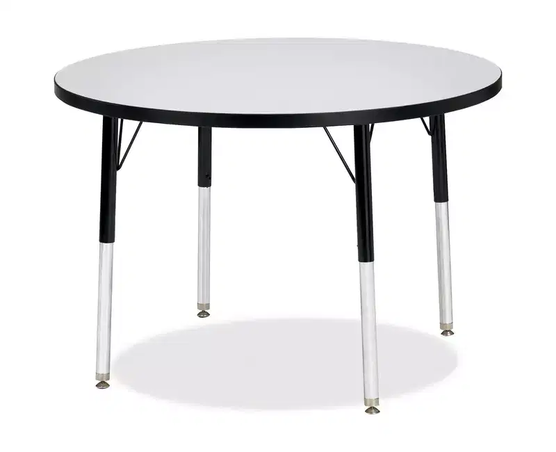 Adult Height Color Edge Round Activity Table (36 x 36) in Black