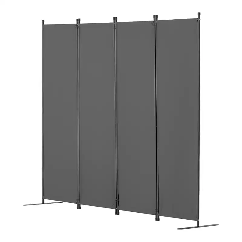 VEVOR Room Divider, 4 Panel Room Dividers and Folding Privacy Screens, Fabric Partition Room Dividers for Office, Bedroom, Dining Room, Light Gray
