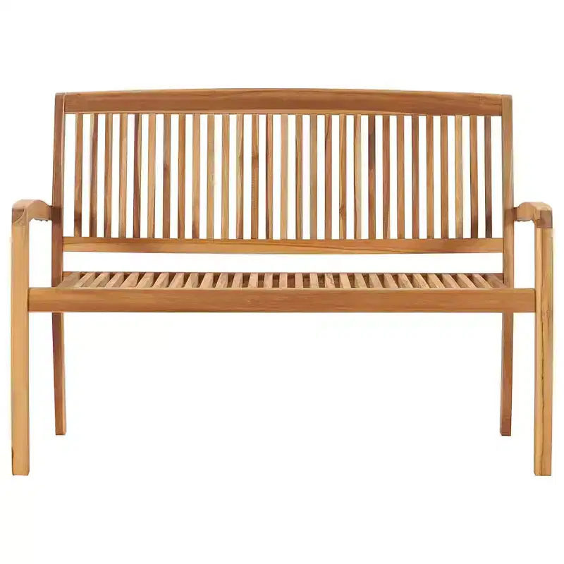 Garden Bench Teak Solid Teak, Polyester 50.6 in wide Stackable