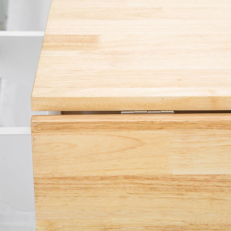 Mobile Kitchen Island & Kitchen Cart,With Extendable Rubber Wood Top and 3 Drawers - 53.93(L) x 17(W) x 36.22(H