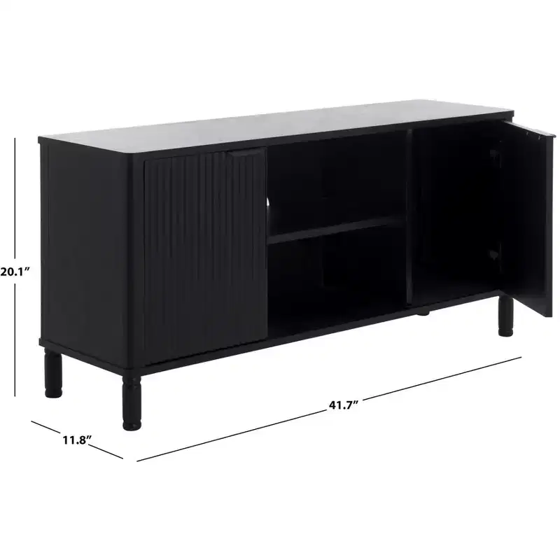 2-Door TV Stand | Desert Brown / Matte Black / Natural | Fits up to 43