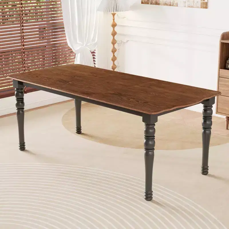 7-Piece Extendable Dining Set with 60-78 Table and 6 Upholstered Chairs