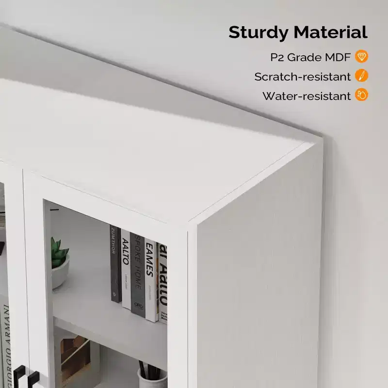 1-Drawer White MDF (Medium-Density Fiberboard) 29.53in. W File Cabinets