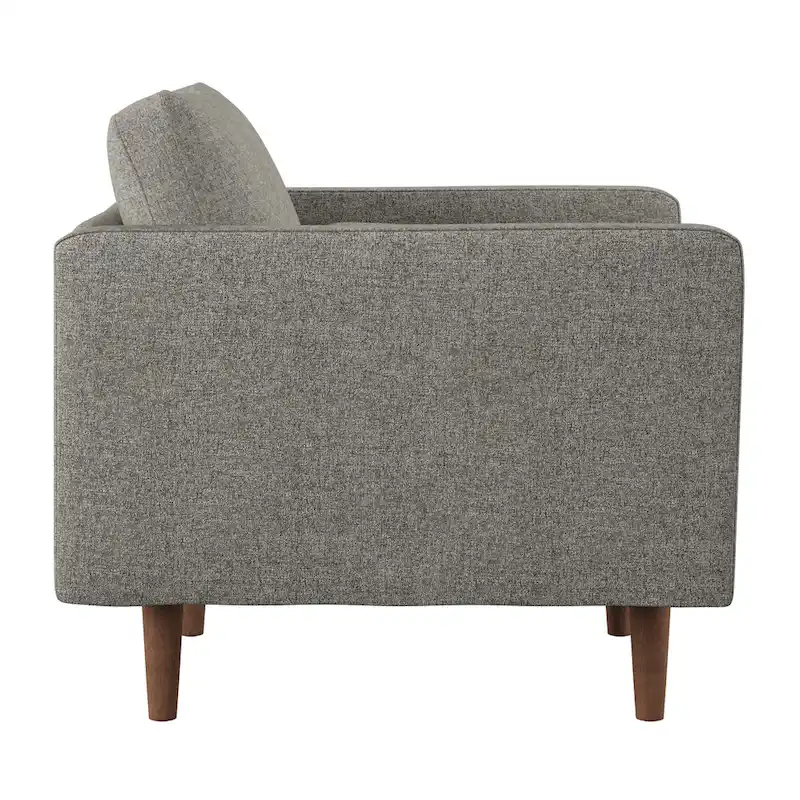 Mid-Century Tapered Leg Armchair with Roll Pillows
