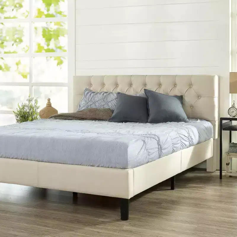 Upholstered Platform Bed Frame No Box Spring