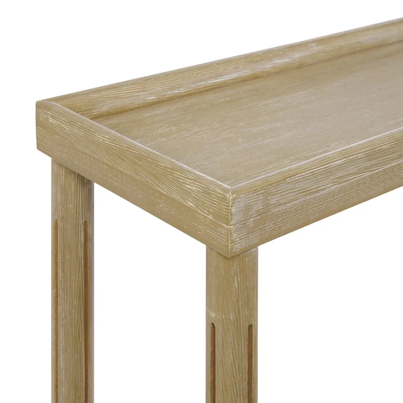 New Ridge Home Goods Harrison Narrow Side Tables, Set of 2, Distressed Oak