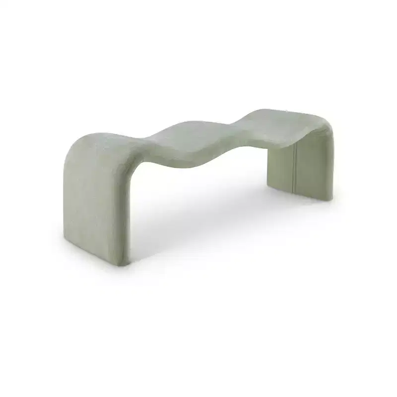 Meridian Furniture,Willow Chenille Fabric Bench