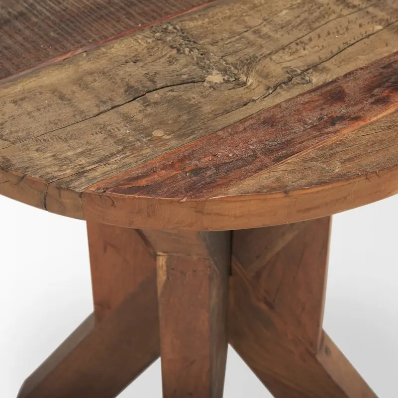 Heidi Reclaimed Brown Wooden End Table - 25.8L x 25.8W x 26.0H