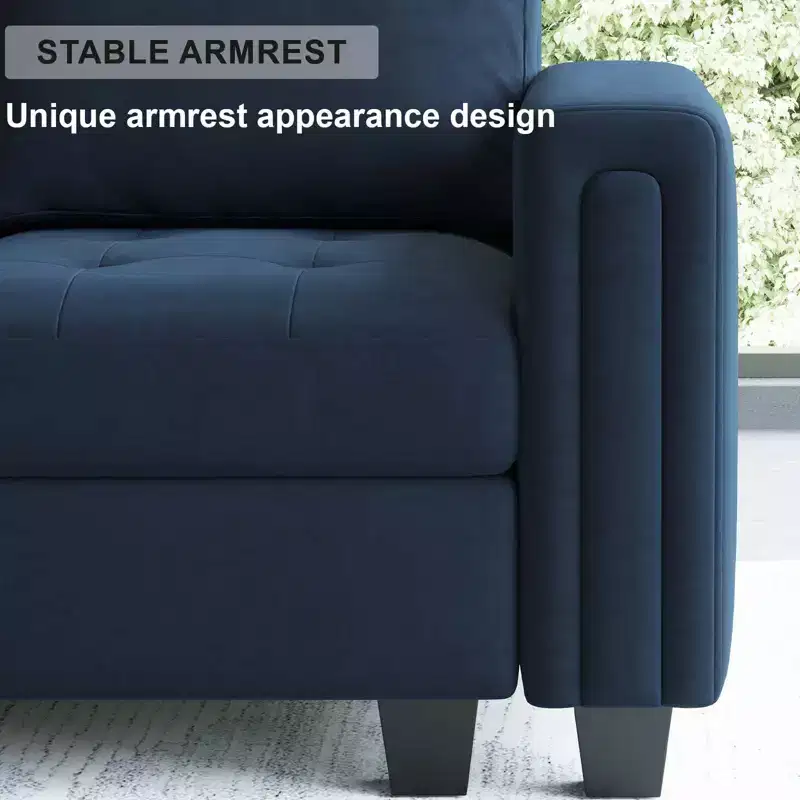 Belffin Modular Velvet Tufted Armrest Pair