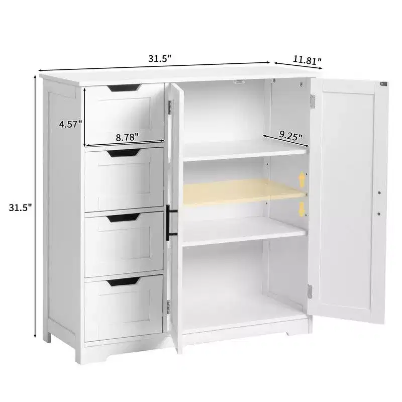 Karl Home | Freestanding Bathroom Cabinet White