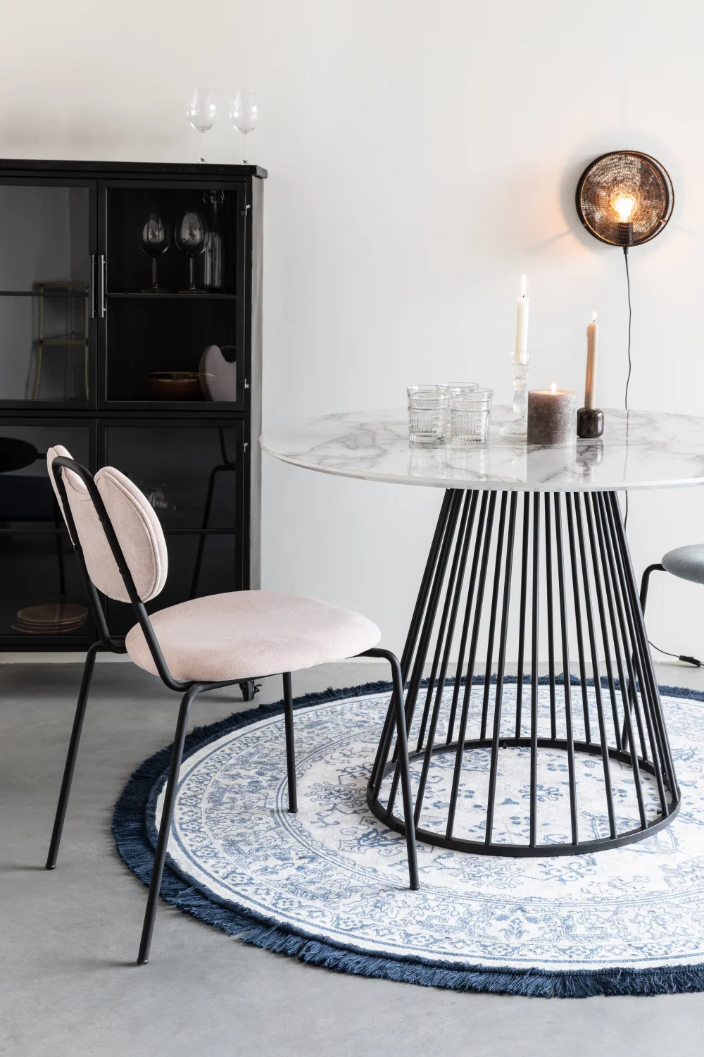 White Marble Pedestal Table