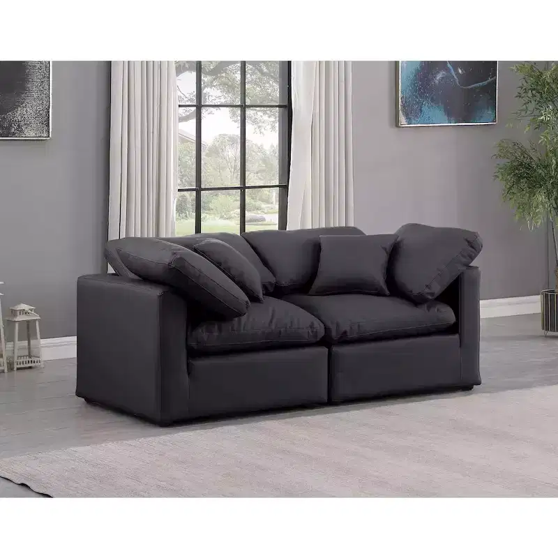 Meridian Furniture,Indulge Vegan Leather Modular Sofa