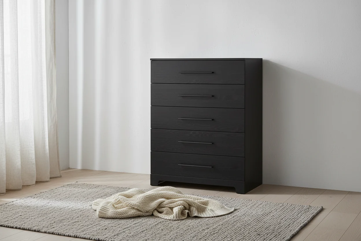 5-Drawer Chest - Black Oak