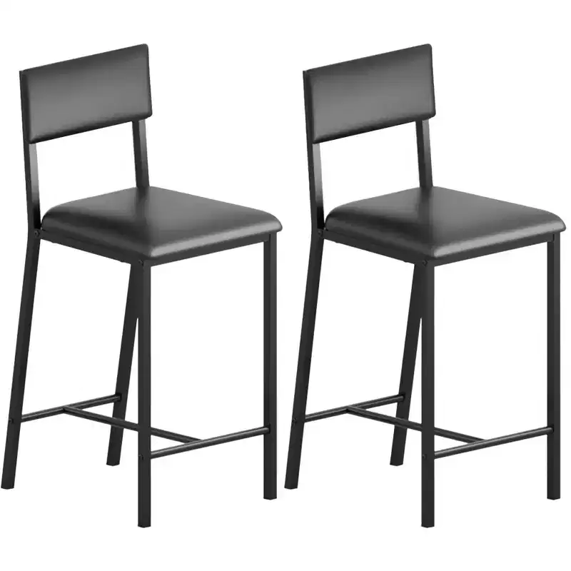 Dining Table Set for 2, Counter Height Table with 2 Upholstered Chairs and Storage Shelves, Bistro Table and Chair Set of 2