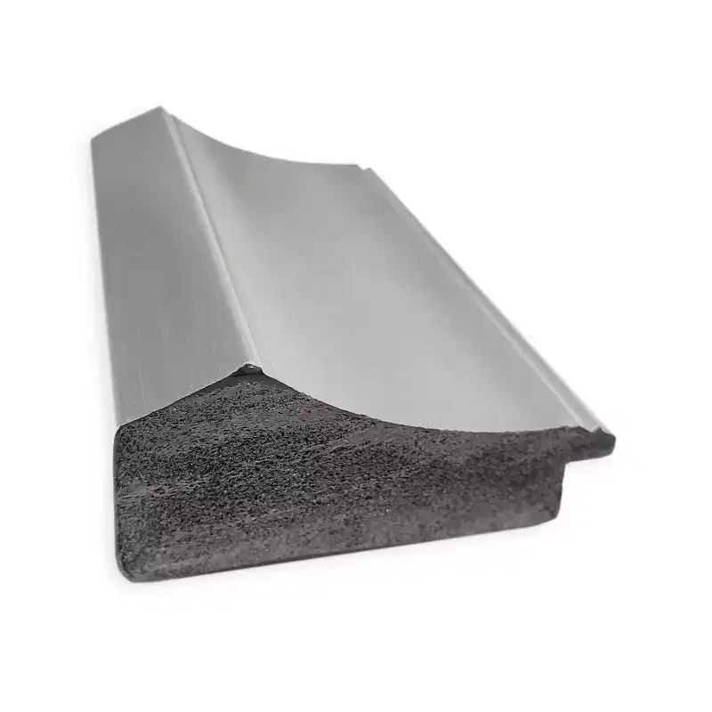 43" x 32" Non-Beveled Peak Polished Nickel Narrow Bathroom Wall Mirror - Amanti Art: Rectangle, Modern Style, Wall Mounted
