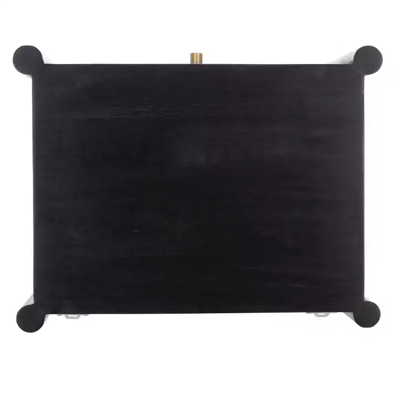Black & Natural Mango Wood 1-Drawer Nightstand – For 1