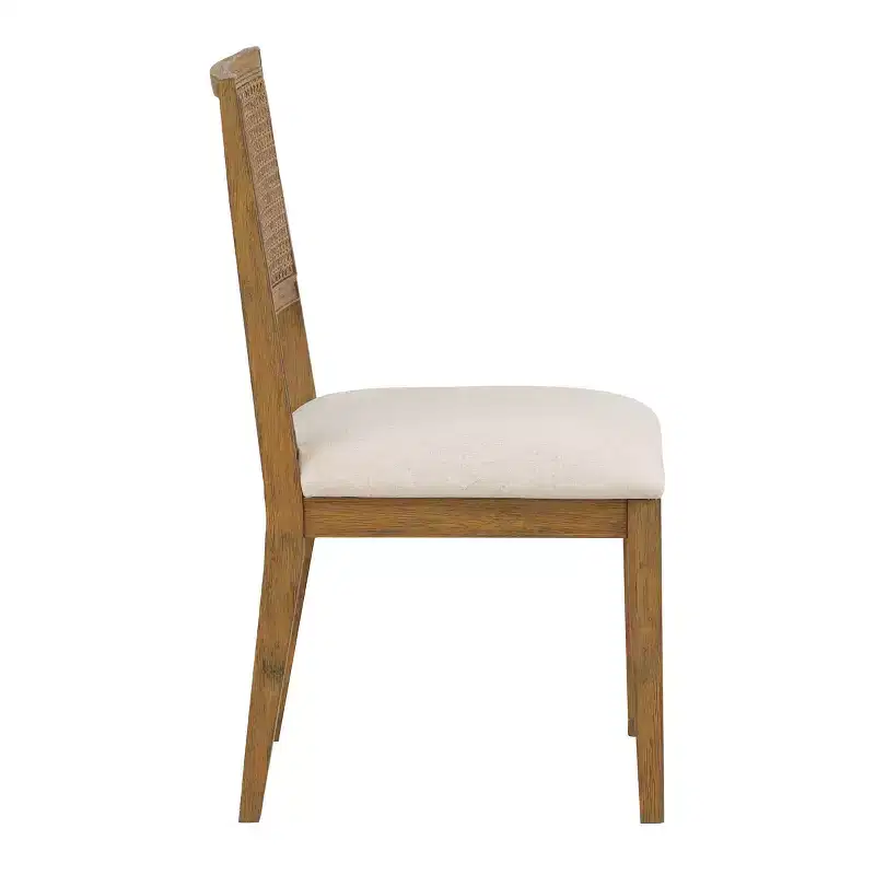 Set of 2 Alaina Dining Chairs Linen - OSP Home Furnishings: Rubberwood Frame, Cane Back, Polyester Upholstery