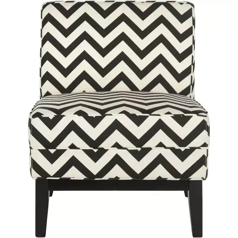 Armond Armless Club Chair - Silver & Cream, Linen Blend