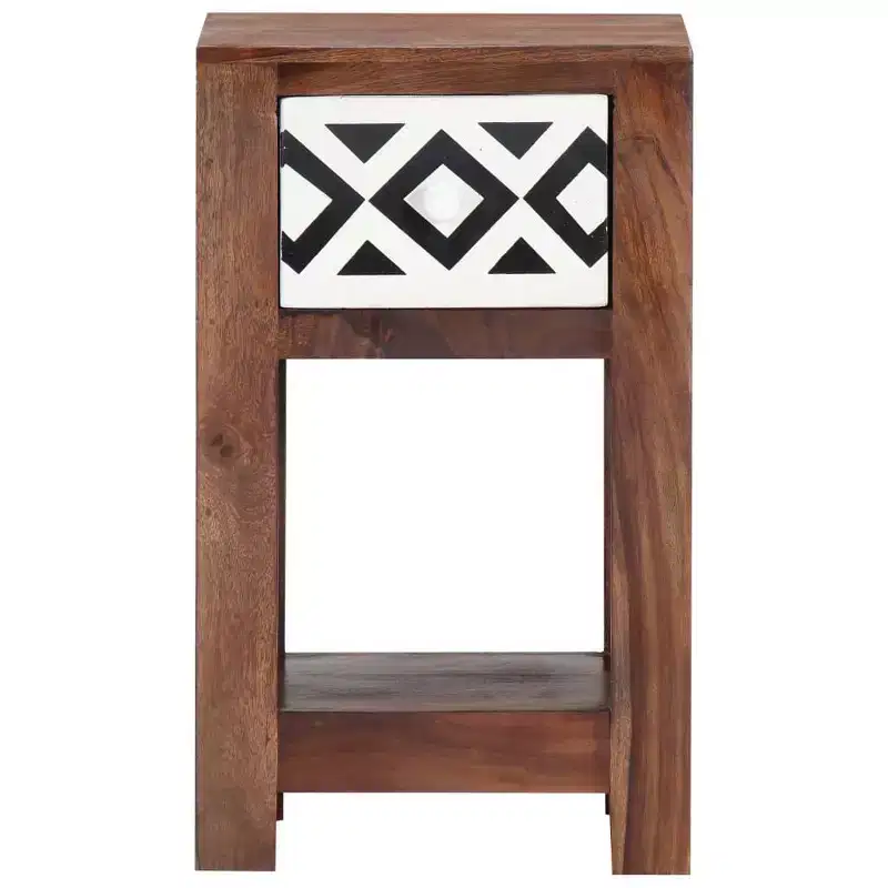 vidaXL Bedside Cabinet 11.8x11.8x19.6 Solid Acacia Wood