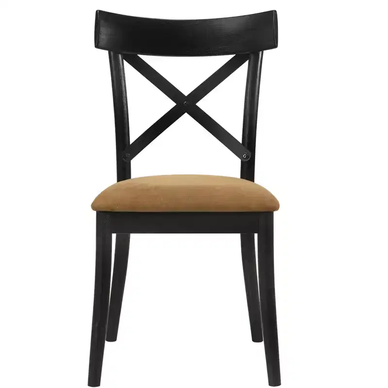 GDFStudio Currant Faux Leather and Rubberwood Dining Chairs (Set of 2)