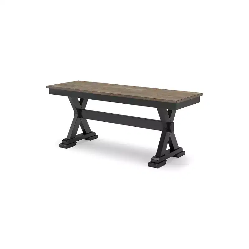 Signature Design by Ashley Wildenauer 50 Dining Bench, Brown & Black