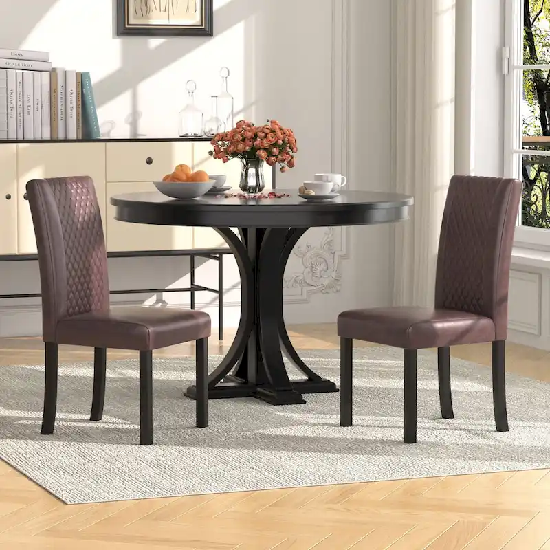 Upholstered Dining Chairs Set of 6 Parson Classic Upholstered Dining Chair,Modern 37 Parson Chairs