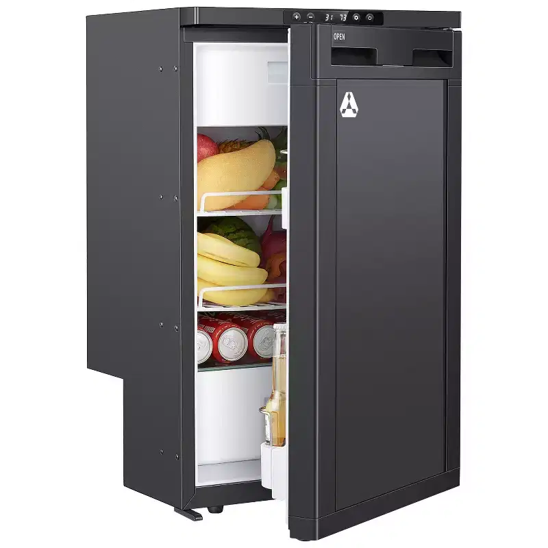 83L RV Refrigerator, Refrigeration Range (-4-46),3 Levels((H/M/L)) of Battery Protection, mini Fridge for Camping,APP Control, Picnics, Trips