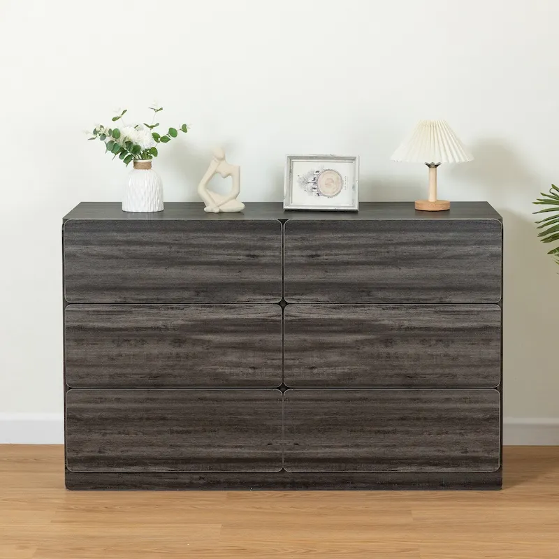 Drawer dresser cabinet,bar cabinet,Buffet server console,table storge cabinets,Flat out the corners of the drawers,six drawers