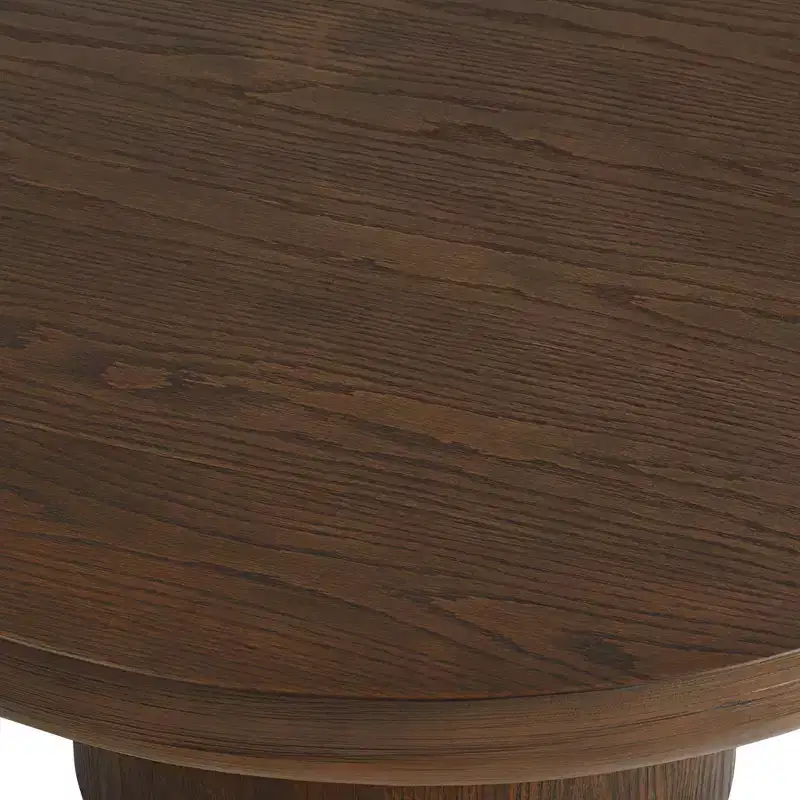 Regency Hill Owen 36 Wide Rustic Modern Walnut Finish Wood Pedestal Coffee Table