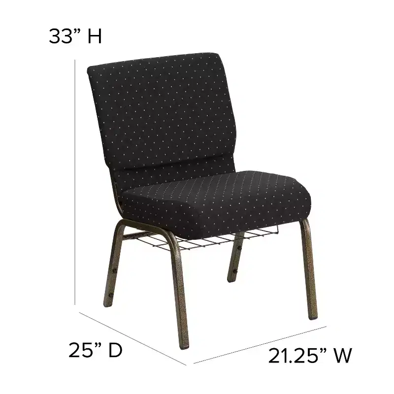 Flash Furniture HERCULES Series 21''W Church Chair with Book Rack