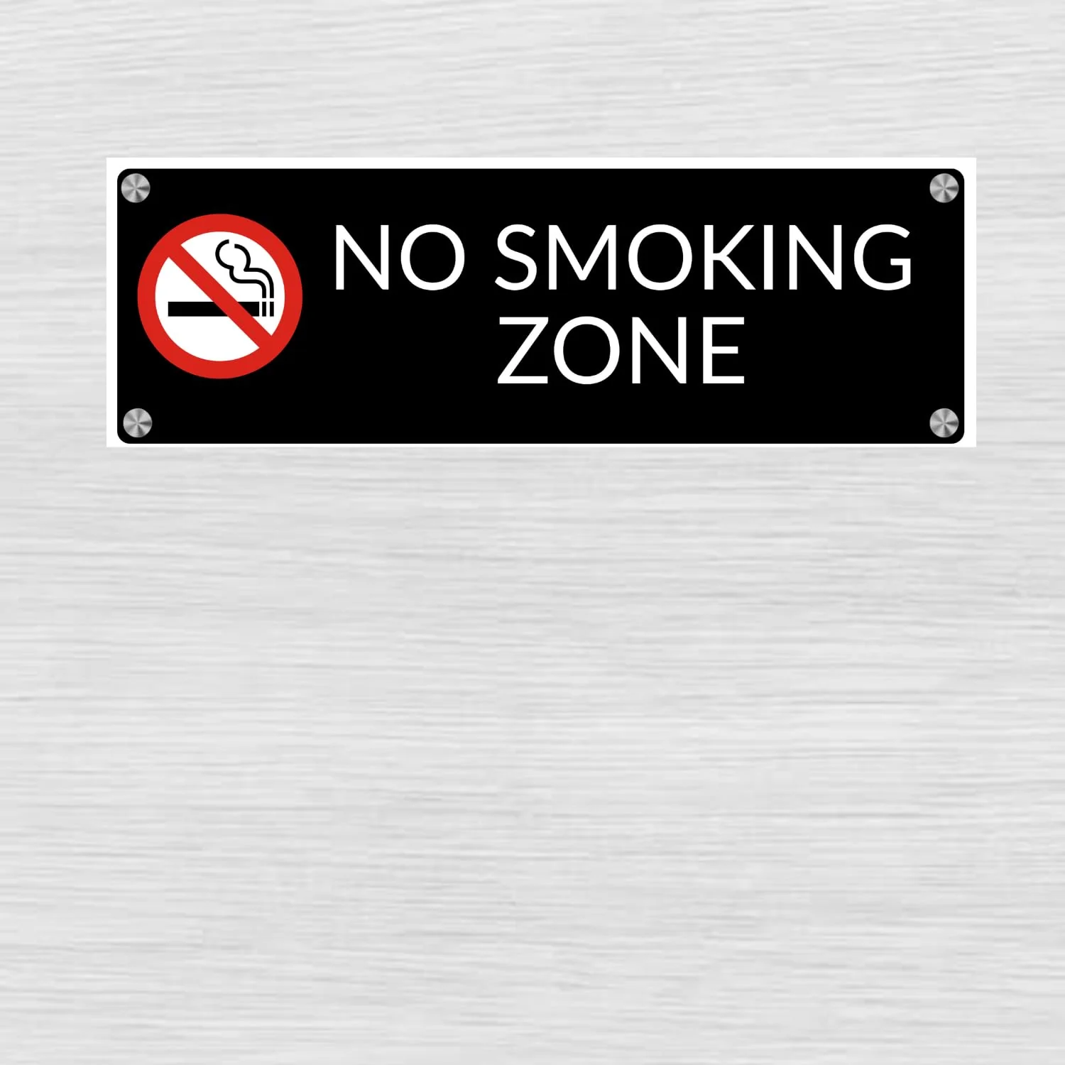 Premium Acrylic NO SMOKING ZONE Name Plate for home and office entrance door, Name Plates for commercial Spaces - (9 x 3 inches)