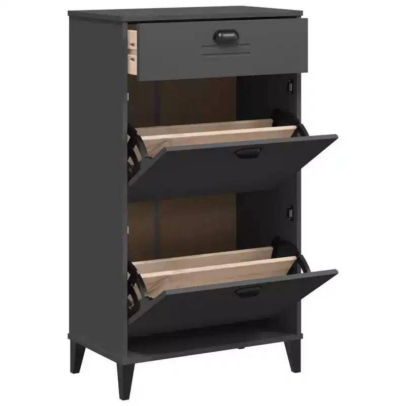 vidaXL Shoe Cabinet Storage Rack Organizer Hallway Furniture Engineered Wood