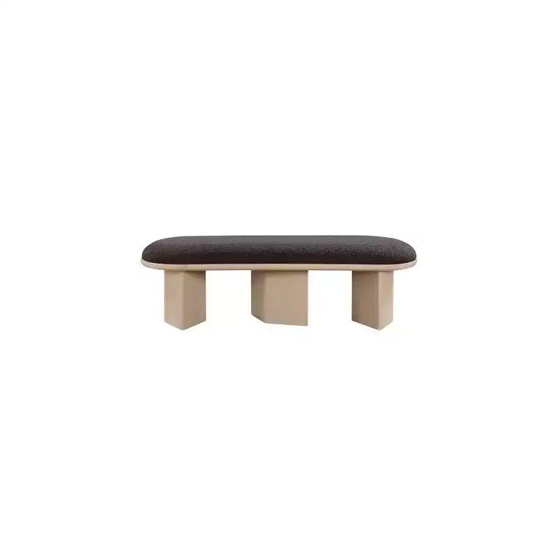 Meridian Furniture,Wilshire Boucle Fabric Bench