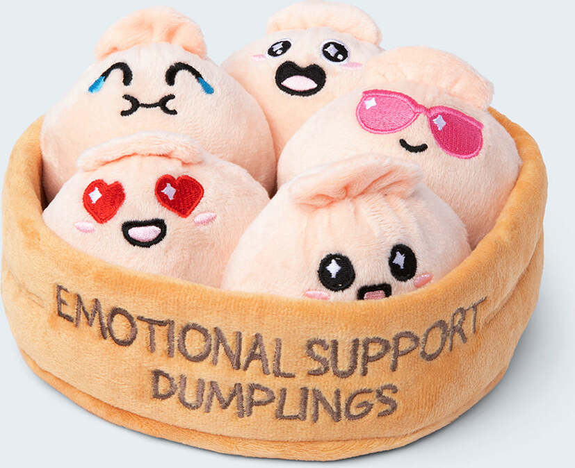 Emotional Support Dumplings Cute Kawaii Food Plush Stuffed Animal Toy Set