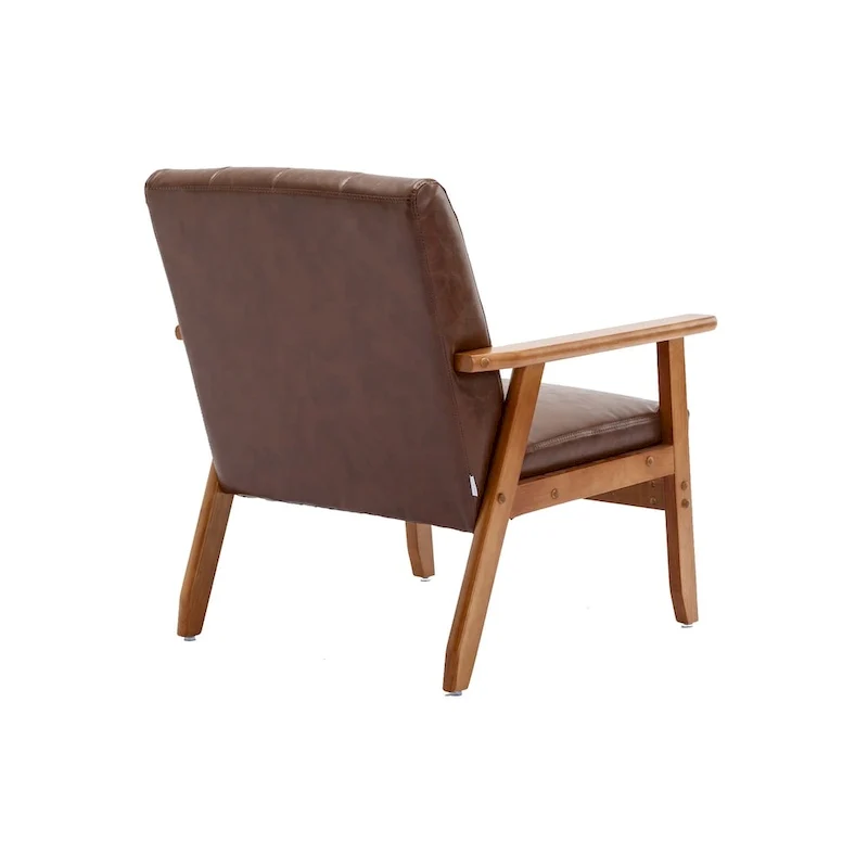 Upholstered Accent Arm Chair with Wood Frame