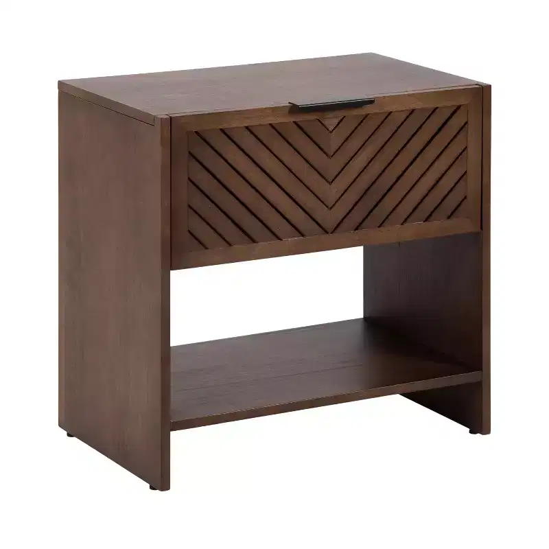 Kate and Laurel Mezzeta Wood Side Table, 22x14x22, Brown