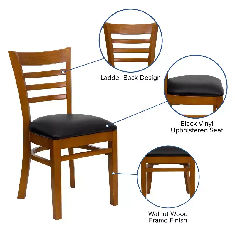 Flash Furniture Ladder Back Wooden Restaurant Chair
