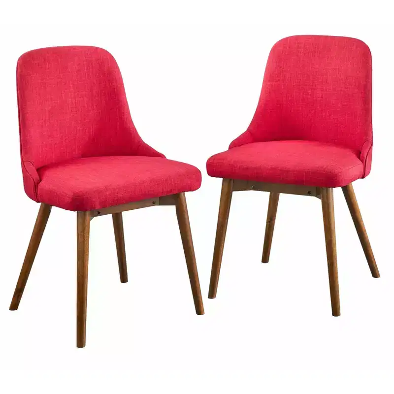 Buylateral Set of 2 Saville Mid Century Modern Dining Chairs