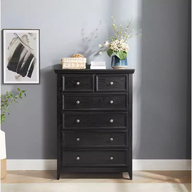 Wood Composite 6-Drawer Dresser 44.3''H x 31.5''W x 15.75''D