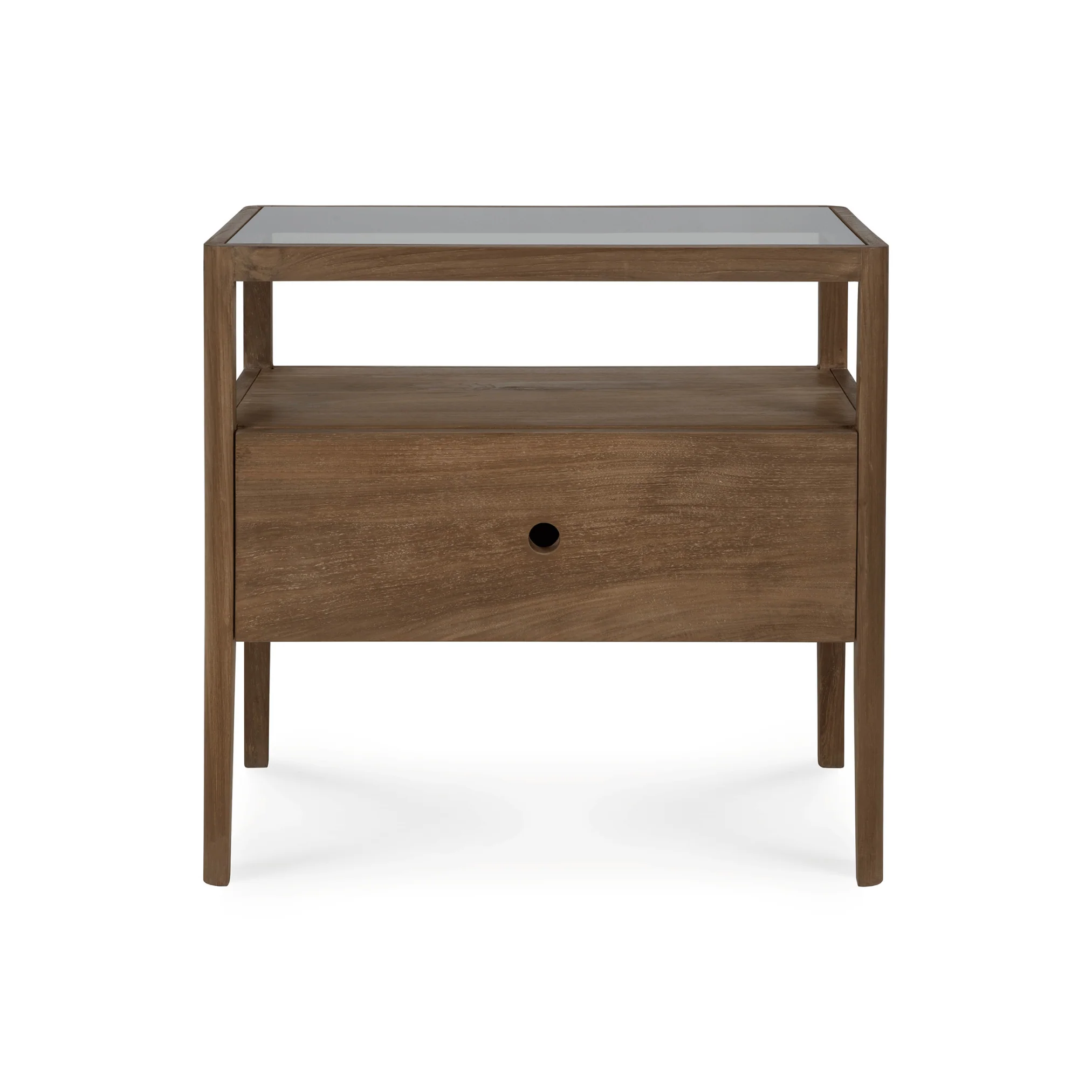 Traditional Natural Bedside Table for Bedroom