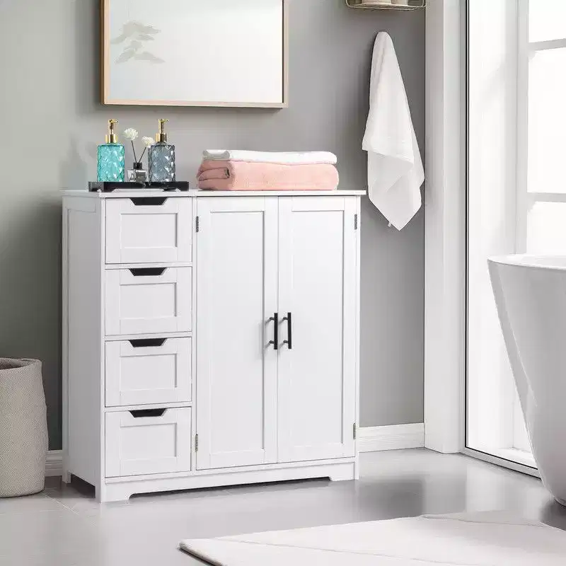 Karl Home | Freestanding Bathroom Cabinet White